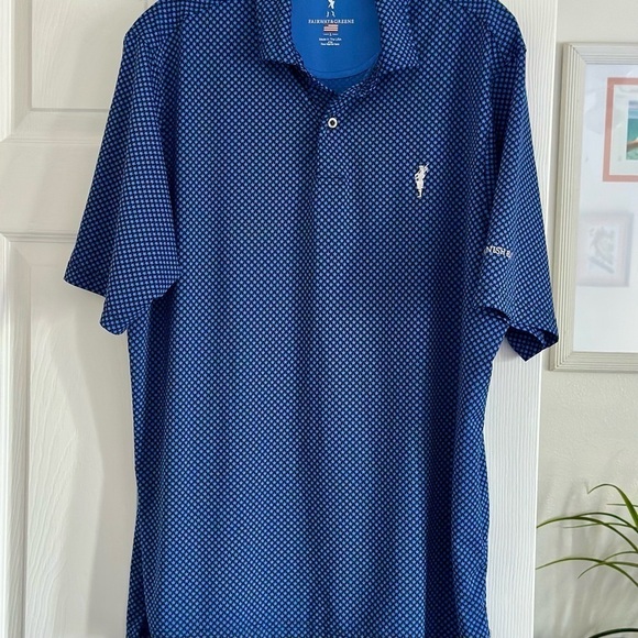 PGA Tour Other - PGA Tour Brand Fairway & Greene Men's Blue Polo Golf Shirt Size L with Stars